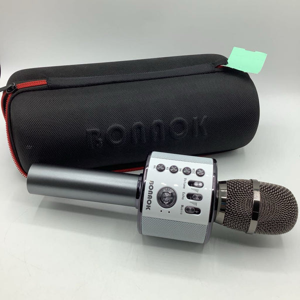 Bonaok White/Silver 3-In-1 Microphone w/ Case