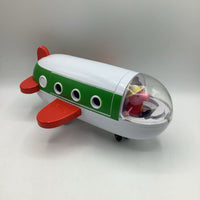 Peppa Pig White/Green/Red Jet Airplane 3pc Toy - As Is