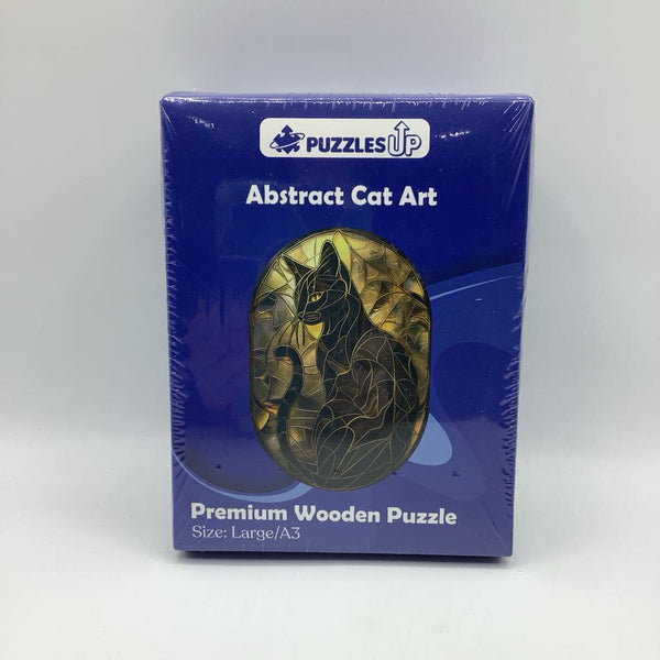 Puzzles Up Wooden Abstract Cat Art Puzzle- New In Box