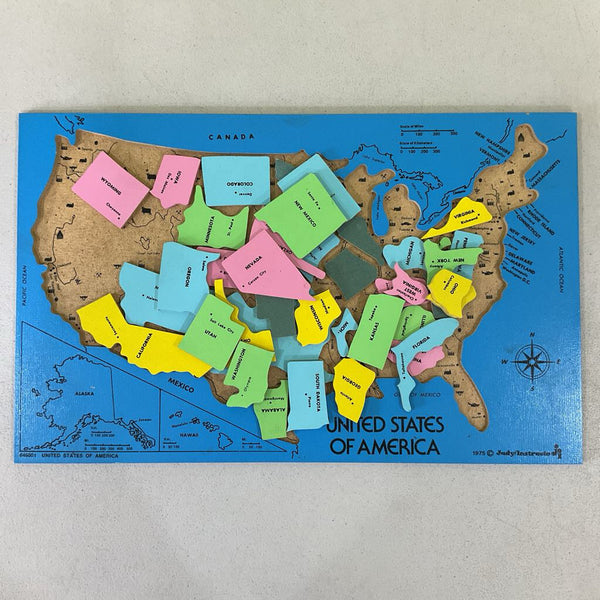 Wooden United States Map 48pc Puzzle