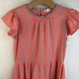 Size 10: Crewcuts Lilac/Bright Orange Short Sleeve Dress