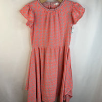 Size 10: Crewcuts Lilac/Bright Orange Short Sleeve Dress