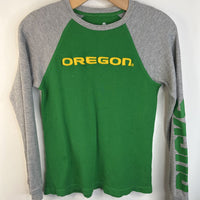 Size 10-12: Oregon Grey/Green Knit Long Sleeve Shirt