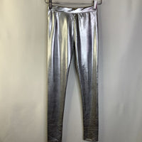 Size 12: Crewcuts Shiny Silver Leggings