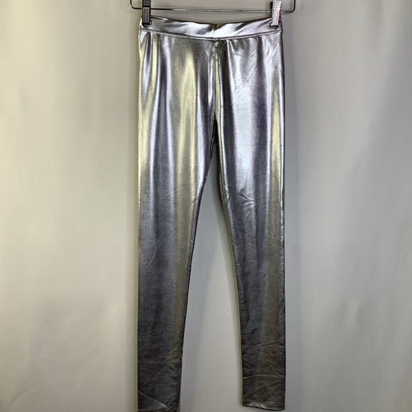Size 12: Crewcuts Shiny Silver Leggings