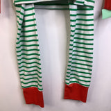 Size 12: Crewcuts White/Green Striped 2pc Pjs