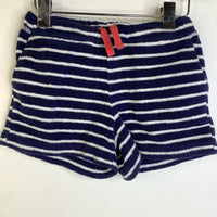 Size 4: Mini Boden Blue/White Striped Terry Cloth Shorts