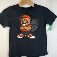 Size 7: Gen 2 Black Oregon Beaver Print T-Shirt