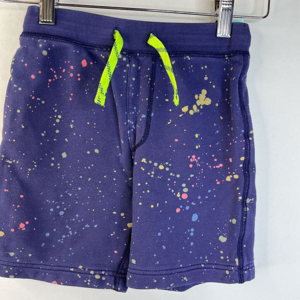 Size 7: Tea Blue/Colorful Splotches Cozy Shorts