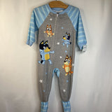 Size 2: Bluey Blue/Grey Dance Party 1pc Footy PJs