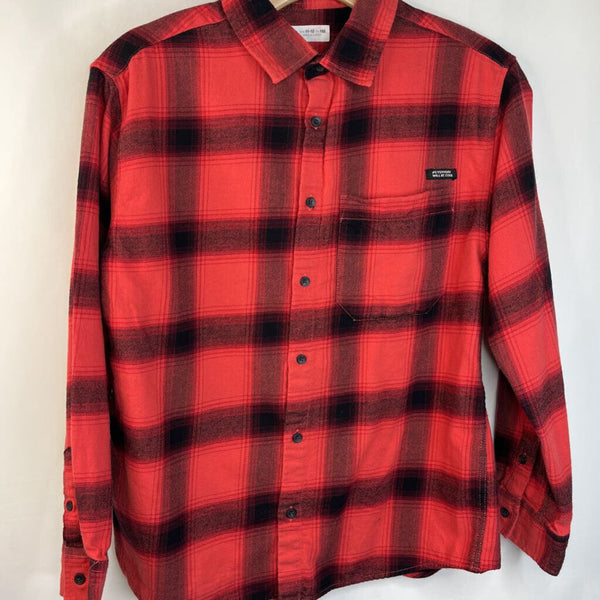 Size 11-12: Zara Red Plaid Button-Up Long Sleeve Shirt