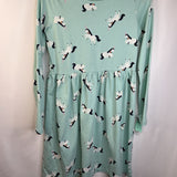 Size 14-16 (160): Hanna Andersson Light Blue Unicorn Print Long Sleeve Dress