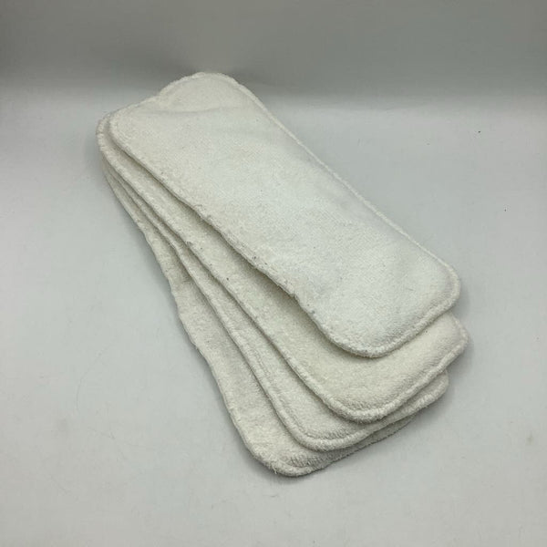 White Cloth 4pc Diaper Inserts