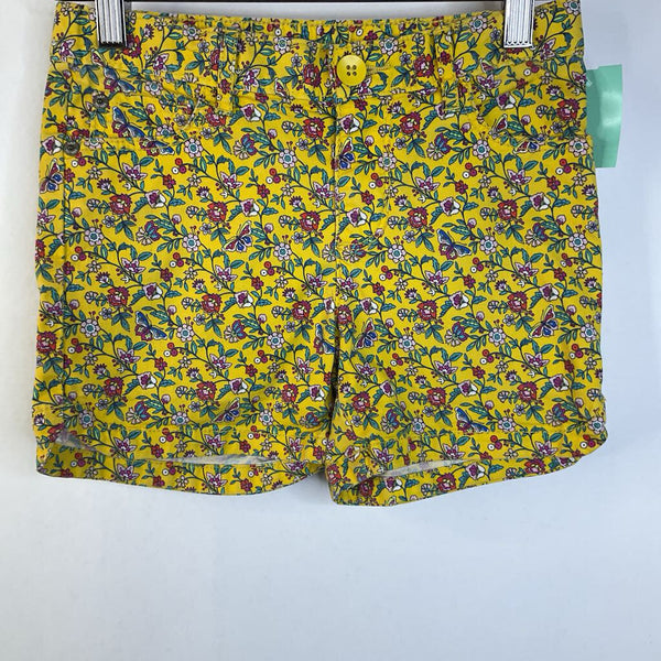 Size 10: Gap Yellow/Colorful Floral Pattern Shorts