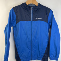 Size 10-12: Columbia Blue Zip-Up Rain Coat