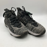 Size 4Y: Nike Black/Grey Textured Lace-Up Sneakers