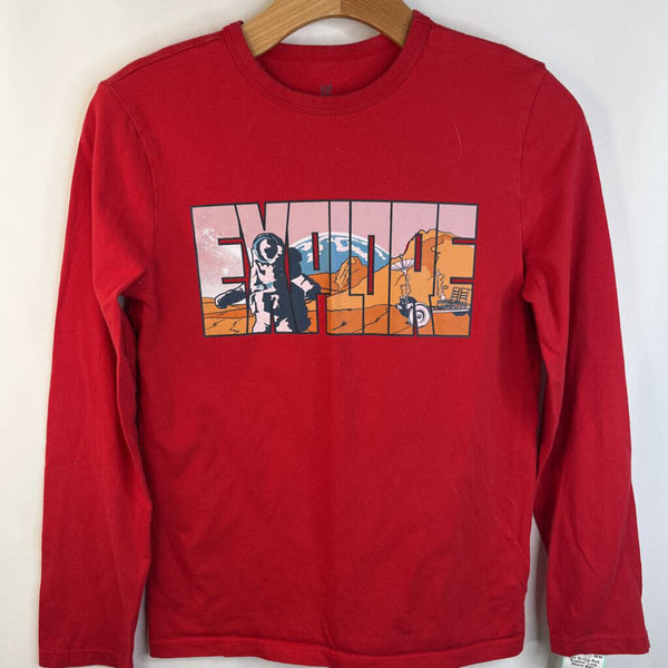 Size 12: Gap Red "Explore" Long Sleeve Shirt