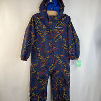 Size 3: Columbia Black Colorful Bigfoot Fish Outlines Zip-Up Rainsuit