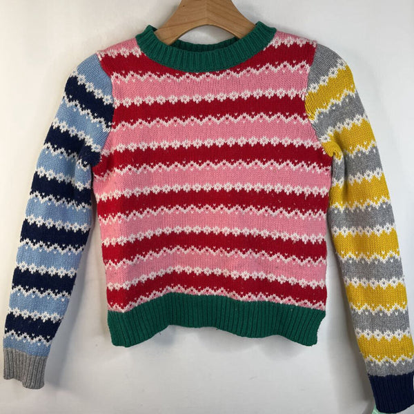 Size 11-12: Boden Blue/Red/Yellow Colorful Zig-Zag Sweater