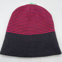 Size L: Brown Pink Striped Beanie