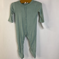 Size 0-3m: Kyte Light Green Button-Up Footed 1pc PJS