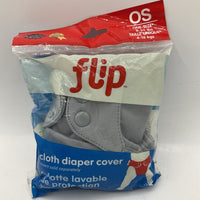 Size OS: Flip Grey Cloth Diaper Cover - New