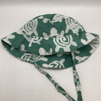 Size OS: Global Mamas Green White Turtle Cotton Summer Hat