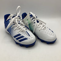 Size 12: Adidas Blue/White Lace-Up Baseball Cleats-NEW IN BOX