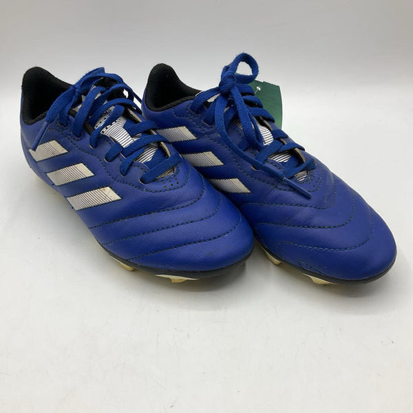 Size 2Y: Adidas Blue/White Lace-Up Soccer Cleats