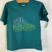 Size 4-5: Columbia Green "Spring Forward Hike Back" Athletic T-Shirt