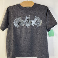 Size 4-5: Batman Grey Heathered Batman Symbol Athletic T-Shirt