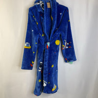 Size S: Blue Space Print Cozy Robe