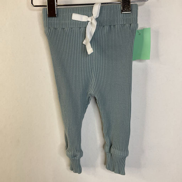 Size 3-6m: Blue Ribbed Pants