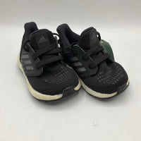 Size 4: Adidas Black/White Lace-Up Sneakers