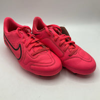 Size 1Y: Nike Pink/Black Lace-Up Soccer Cleats