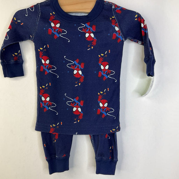 Size 3-6m (60): Hanna Andersson Dark Blue Spider Man Print 2pc PJs