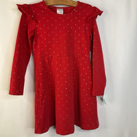 Size 6-7 (120): Hanna Andersson Red/Gold Polka Dots