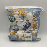 Size O/S: Grovia All In One Cloth Diaper: White Smokey The Bear Print-NEW