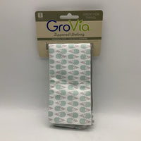 Grovia Zippered Wet Bag: White/Blue Ice Cream Print-NEW