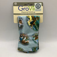 Grovia Zippered Wet Bag: Blue Smokey The Bear Print -NEW