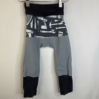 Size 12m-3: Beaneroobaby Grey/White Tools Print Leggings -NEW