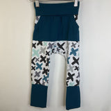 Size 12m-3: Beaneroobaby Grey/White & Black Swatches Leggings -NEW