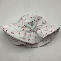 Size 6-24m: Jan & Jul White/Pink Cherries Soft Baby Sun Hat