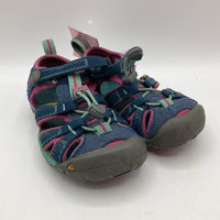 Size 10: Keen Blue/Pink Velcro Toggle Sandals