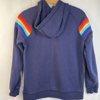 Size 14 (160): Hanna Andersson Blue Rainbow Pull Over Hoodie