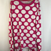 Size 14 (160): Hanna Andersson Pink White Circles PJs