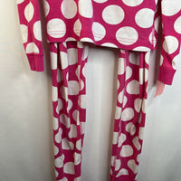 Size 14 (160): Hanna Andersson Pink White Circles PJs