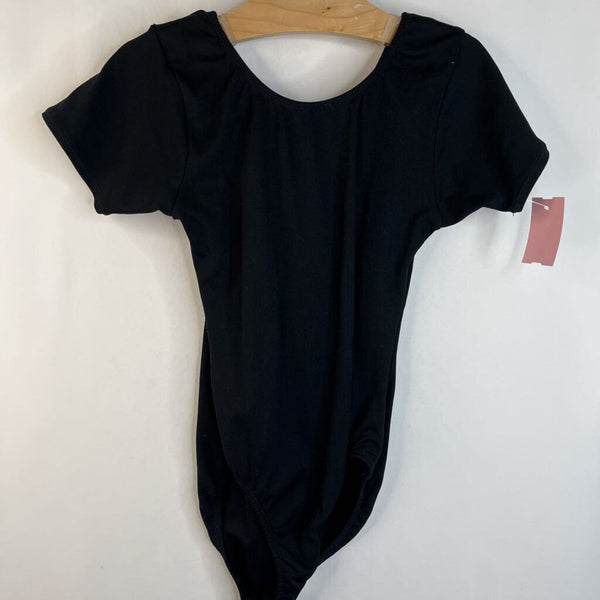 Size 12-14: Moret Black Short Sleeve Leotard