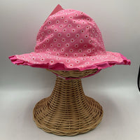 Size S: Pink Daisy Print Sun Hat