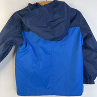 Size 4: Columbia 2 Tone Blue Zip-Up Rain Coat